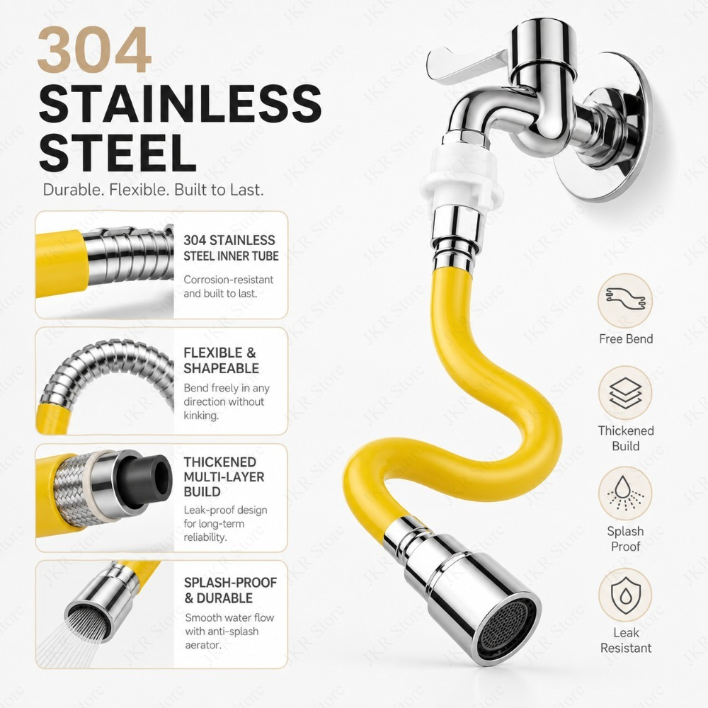 Flexible Hose Braided - Ayarlanabilir Paslanmaz Çelik Musluk Uzatıcı 2