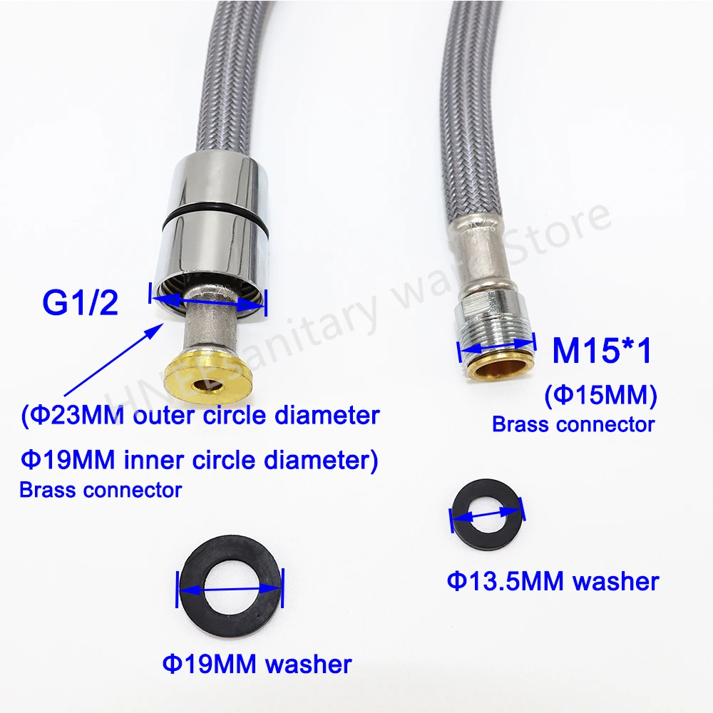 50cm/60cm/85cm/150cm F1/2 M15* - Flexible Hose Braided incelemesi ve fiyatı