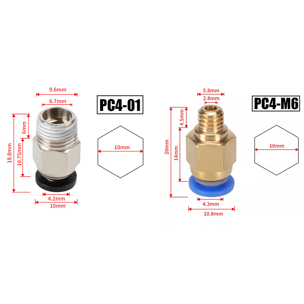 10 adet/grup PC4-M10 Pnömatik  - Ptfe Tape Thread incelemesi ve fiyatı