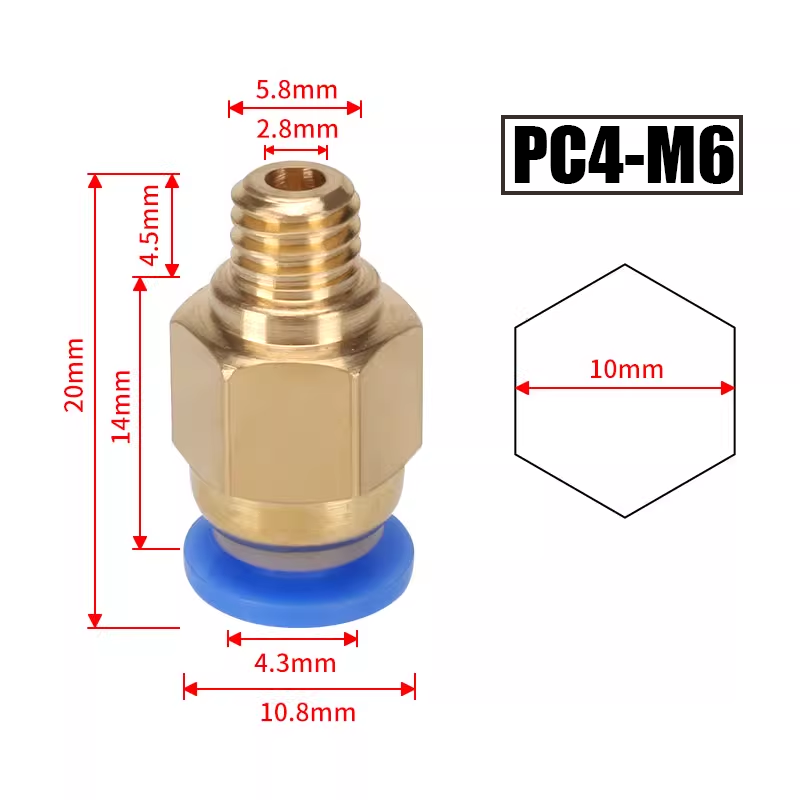 10 adet/grup PC4-M10 Pnömatik  - Ptfe Tape Thread incelemesi ve fiyatı