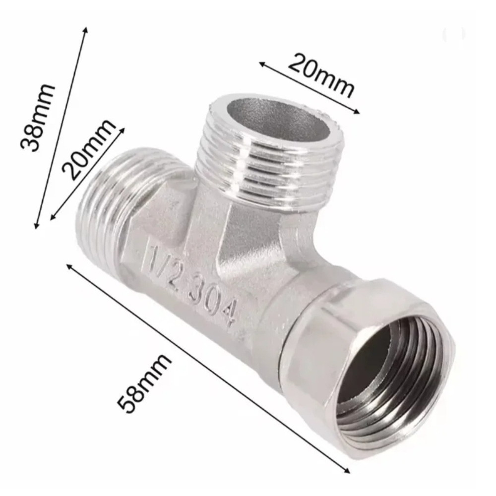 G1/2 Paslanmaz Çelik T Adaptör - Shower Valve Cartridge incelemesi ve fiyatı