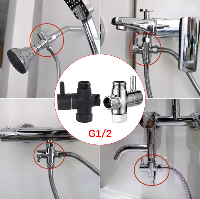 Siyah Gümüş 3 Yollu T-Adaptör  - Shower Valve Cartridge incelemesi ve fiyatı